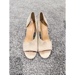 Halston Heritage cream suede heels